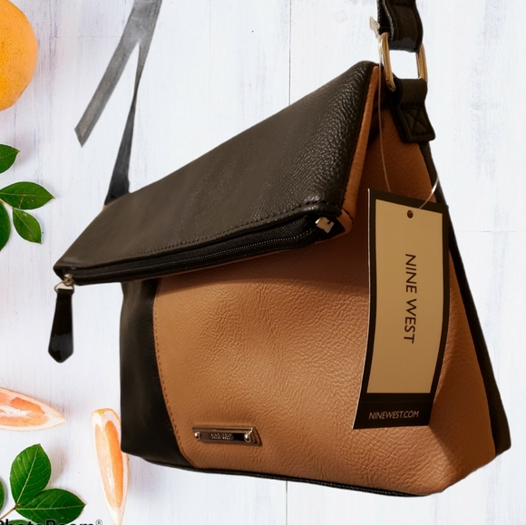 Nine West Handbags - NWT Nine West Crossbody Bag Black/Tan .